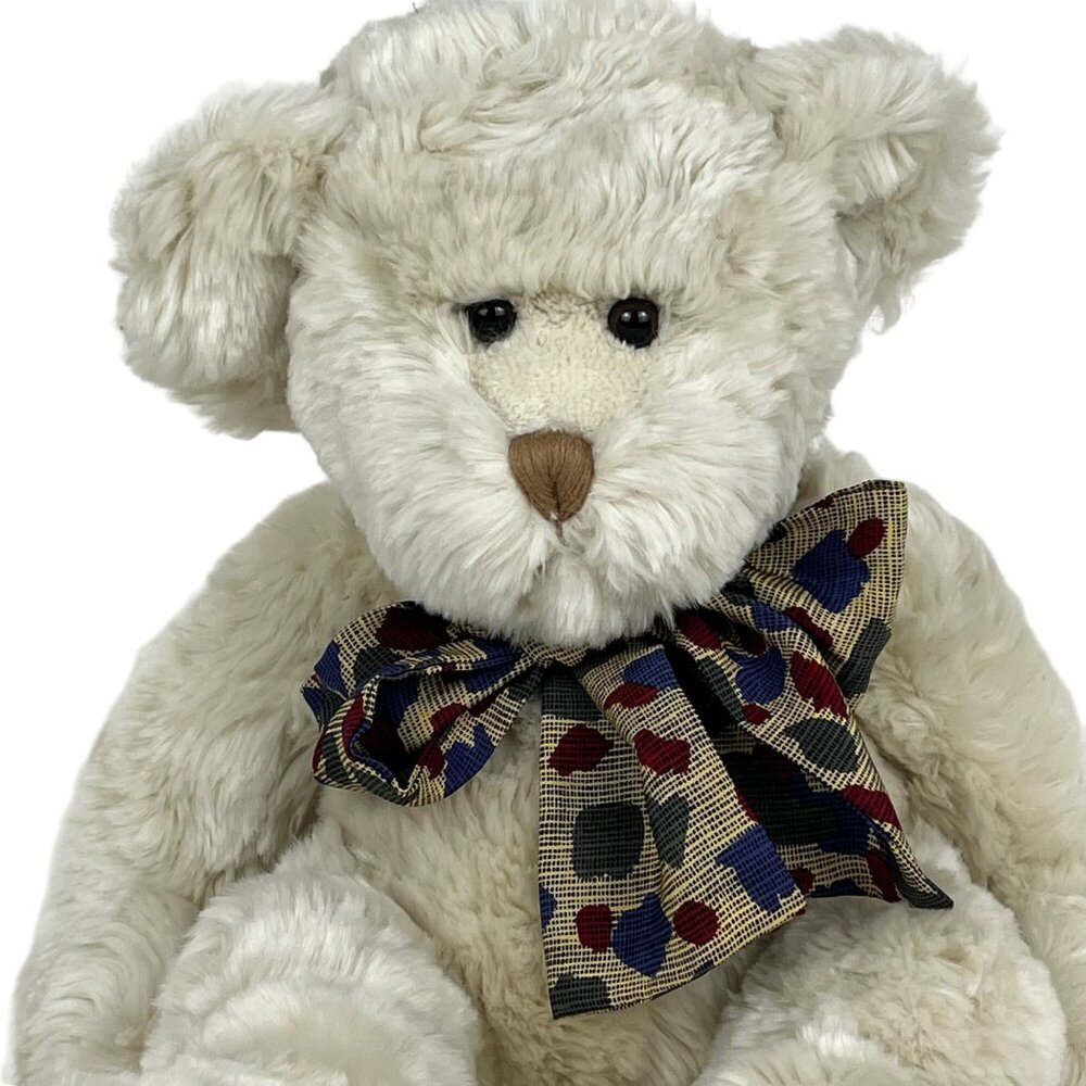 Bombay Company Russ Berrie Jackson 16" Cream Plush Bear - Picture 2 of 9